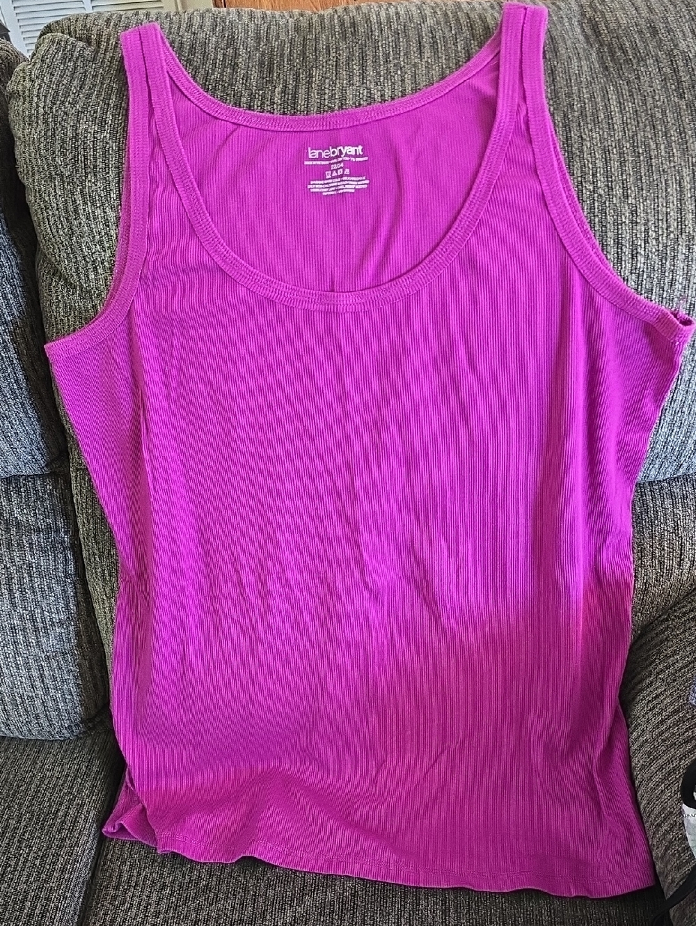 Lane Bryant Bright Fuchsia Ribbed Tank
